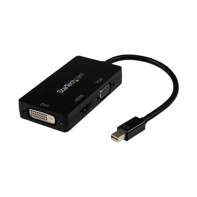 Convertitore video mDP 3in1 VGA DVI HDMI Black MDP2VGDVHD
