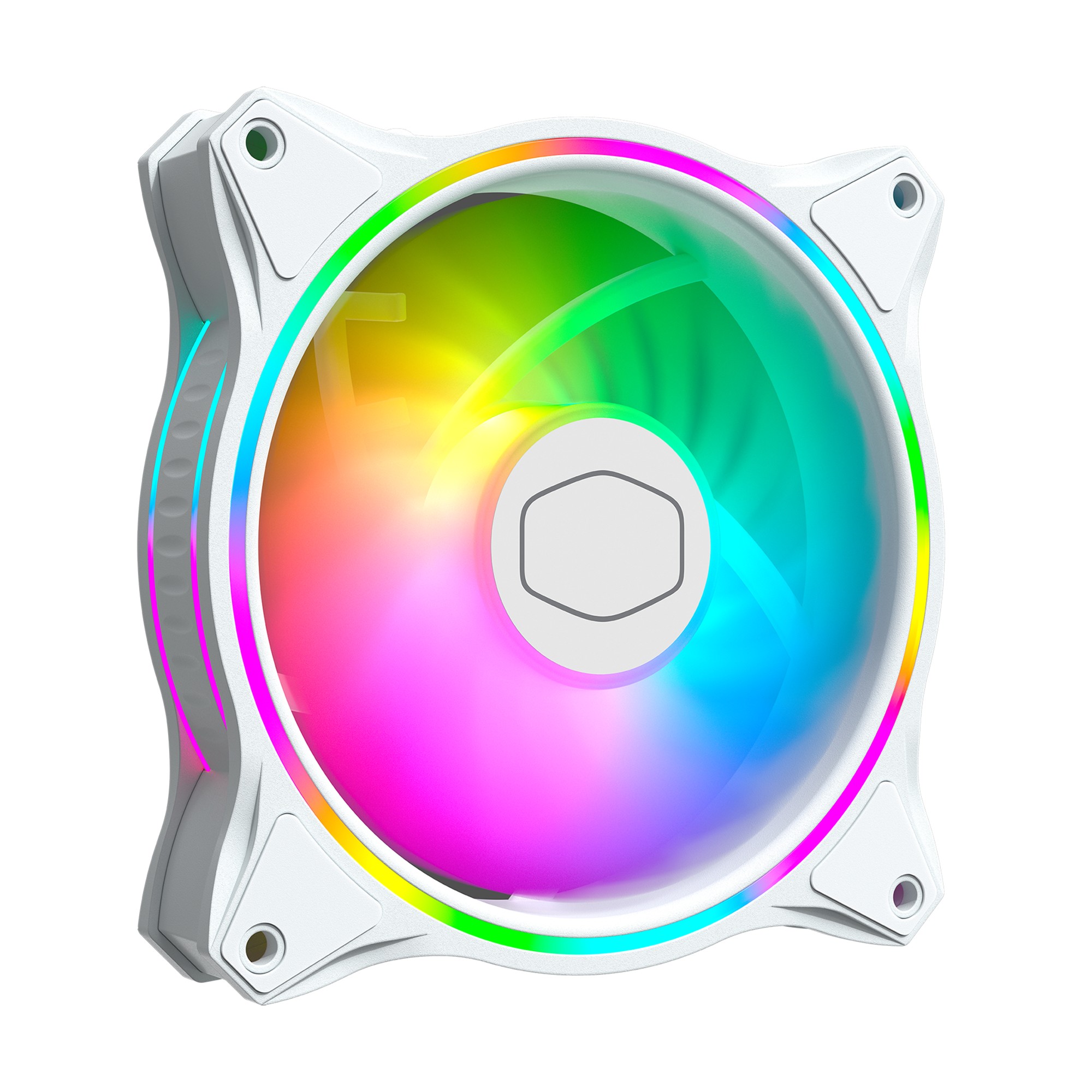 Cooler Master Dissipatore Masterfan Mf120 Halo 3In1 White Edition 120X120X25 Ventola Cabinet - Coole Cooler Master Dissipatore Masterfan Mf120 Halo 3In1 White Edition 120X120X25 Ventola Cabinet - Coole