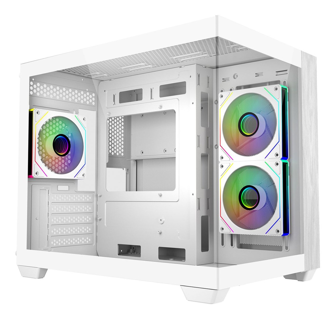 Cooler Master Elite 481 Wood Mini Tower Bianco