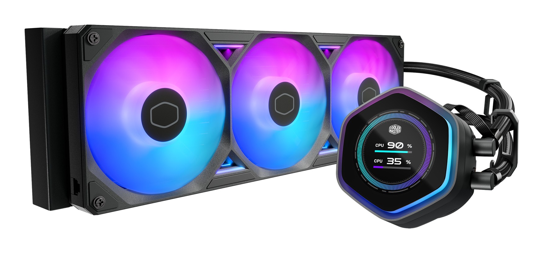 Cooler Master MasterLiquid Atmos II 360 LCD Black Processore Kit di raffreddamento a liquido 12 cm Nero 1 pz