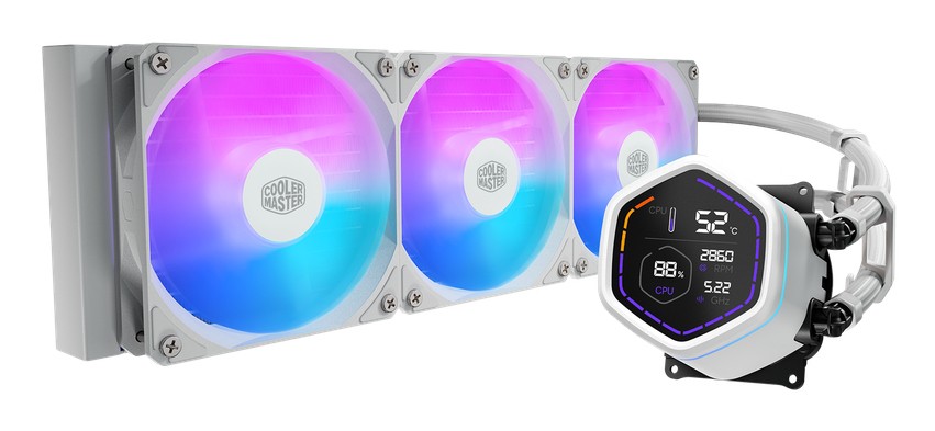 Cooler Master MasterLiquid Core Nex Digital Processore Kit di raffreddamento a liquido 12 cm Bianco