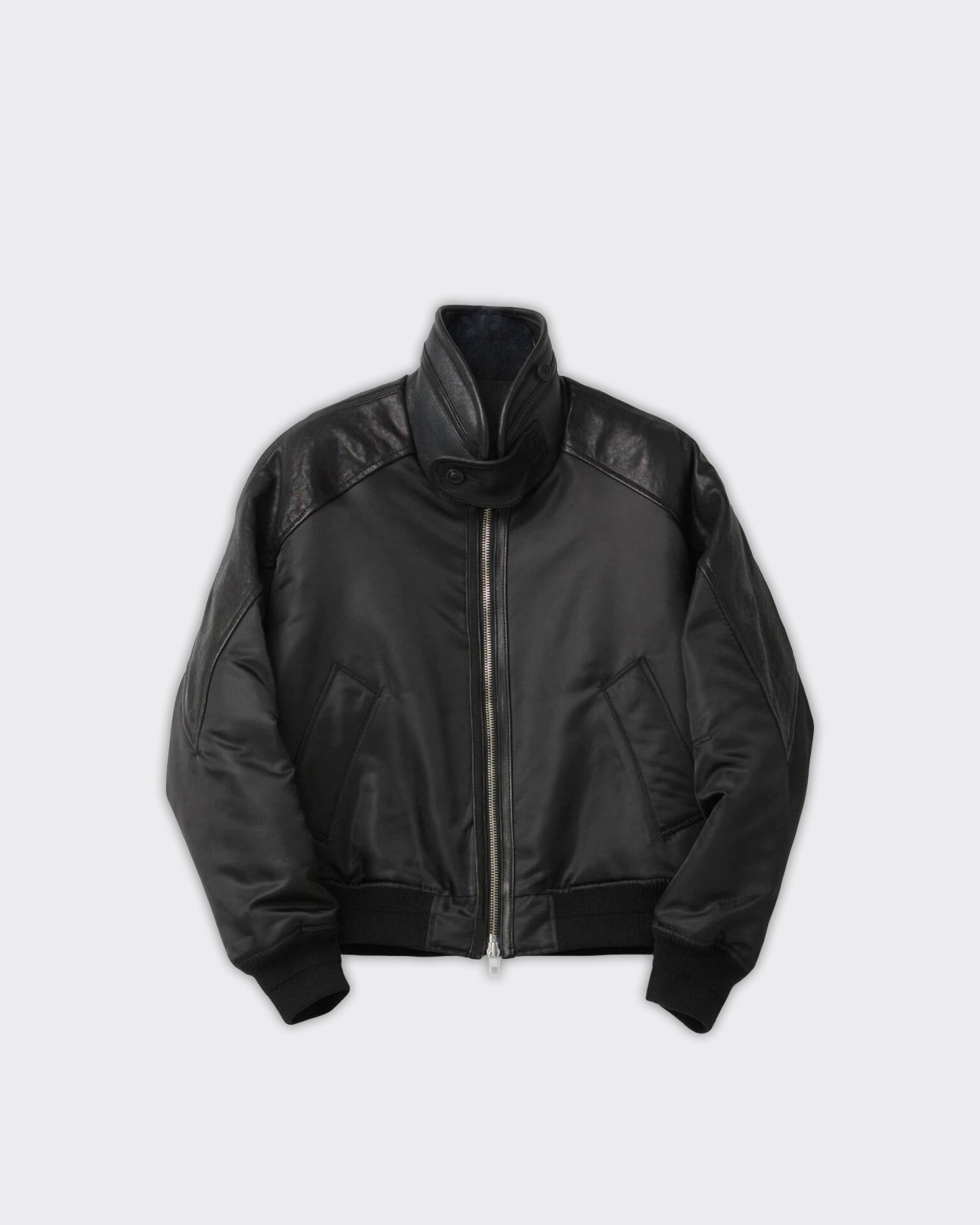Coor Bomber Highneck Shearling Mixed Ma-1 Nero