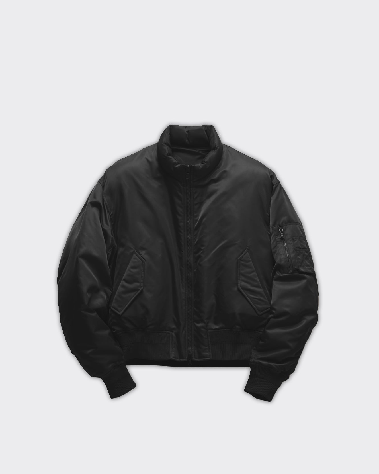 Coor Bomber Puffer Stand Collar Neck Down Nero