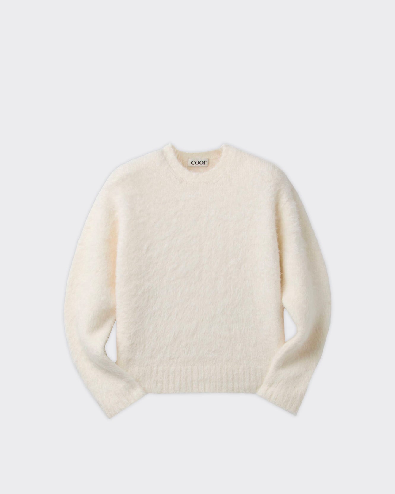 Coor Maglione Maxi Alpaca Blend Hairy Ivory