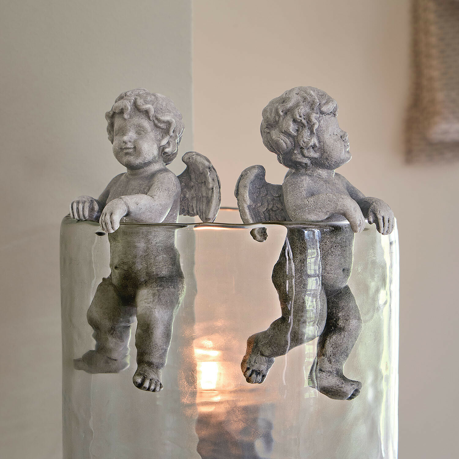 Coppia di angioletti decorativi Coppia di angioletti decorativi