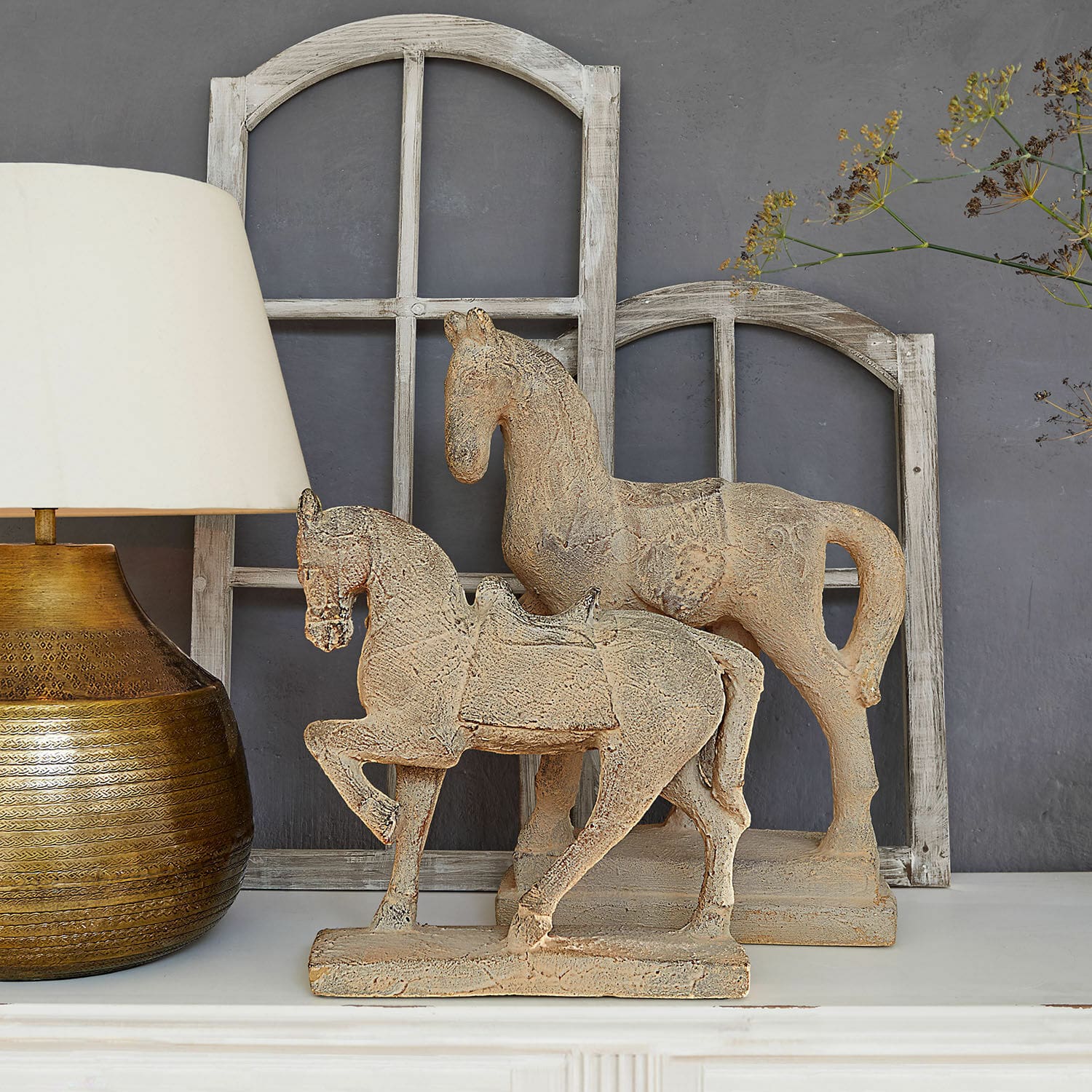 Coppia di cavalli decorativi Mirandel