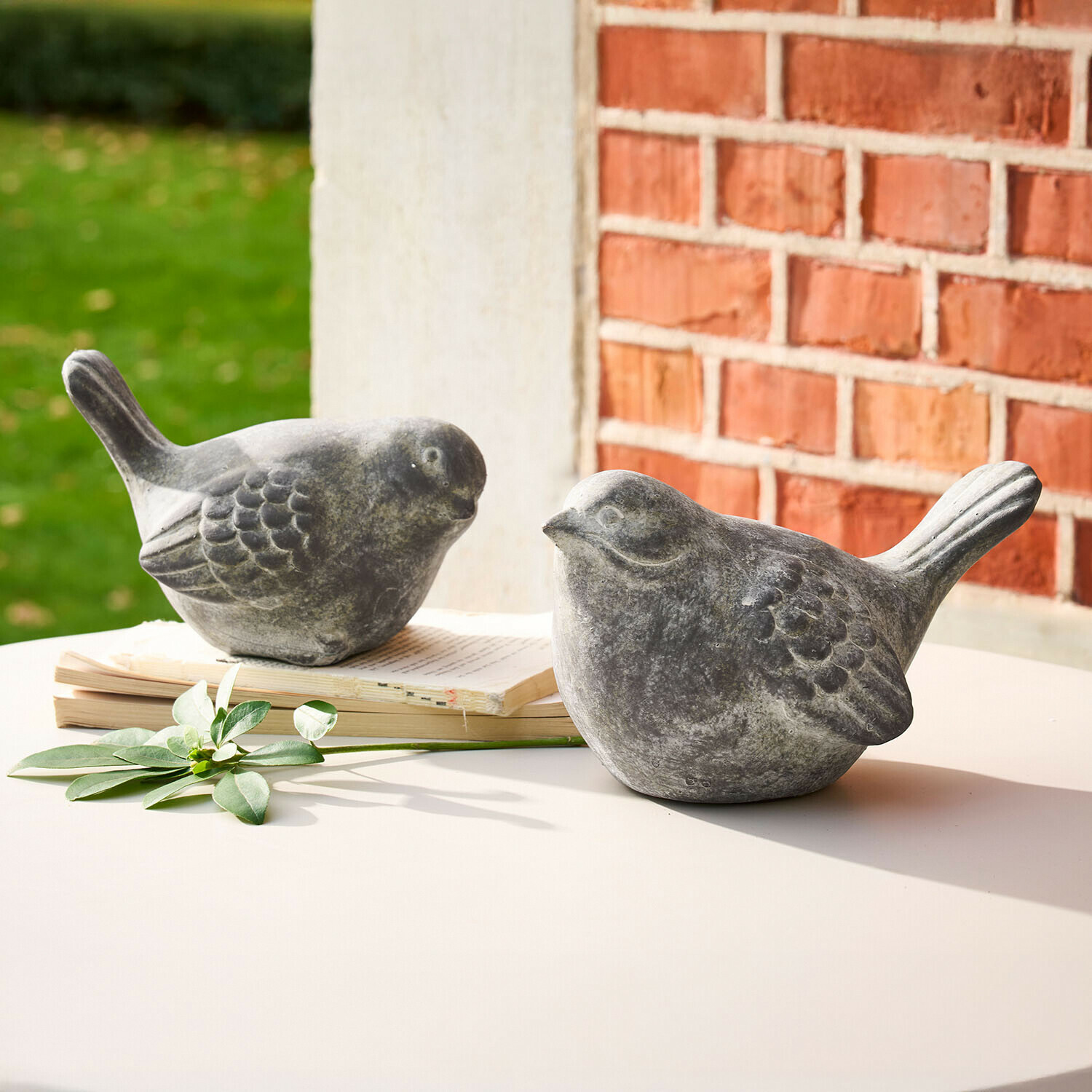 Coppia di uccellini decorativi Haldoríe