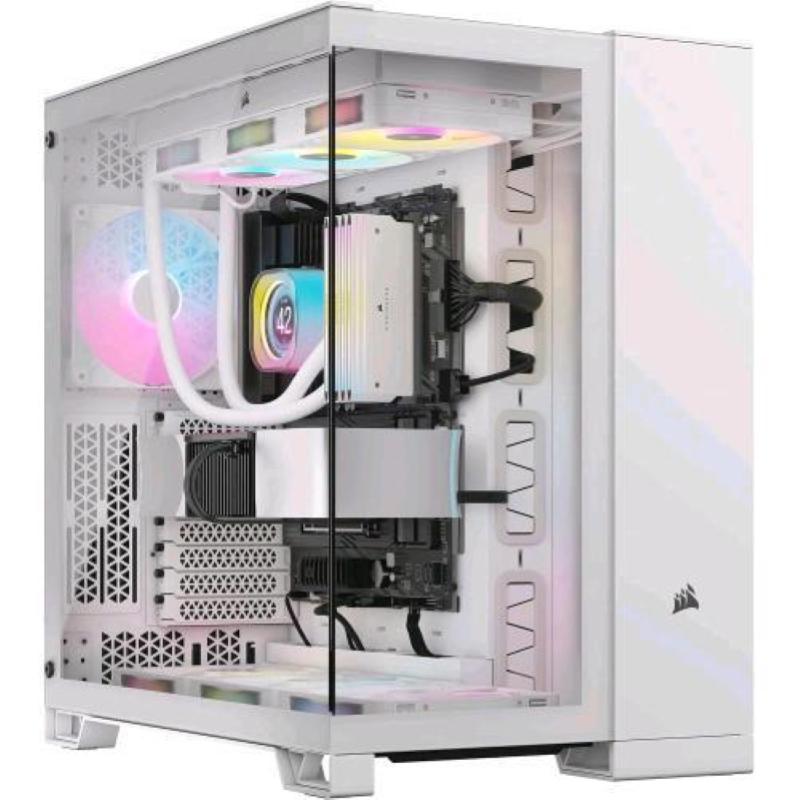 Corsair 6500x midi tower vetro temperato minitx/matx/atx/e-atx bianco