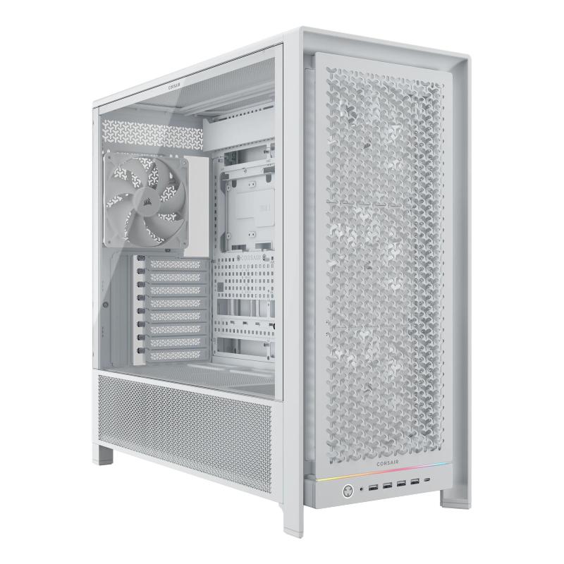 Corsair frame 5000d rs, midi tower, pc, weis, atx, eatx, micro atx, mini-itx, kunststoff, stahl, gehartetes glas, gaming