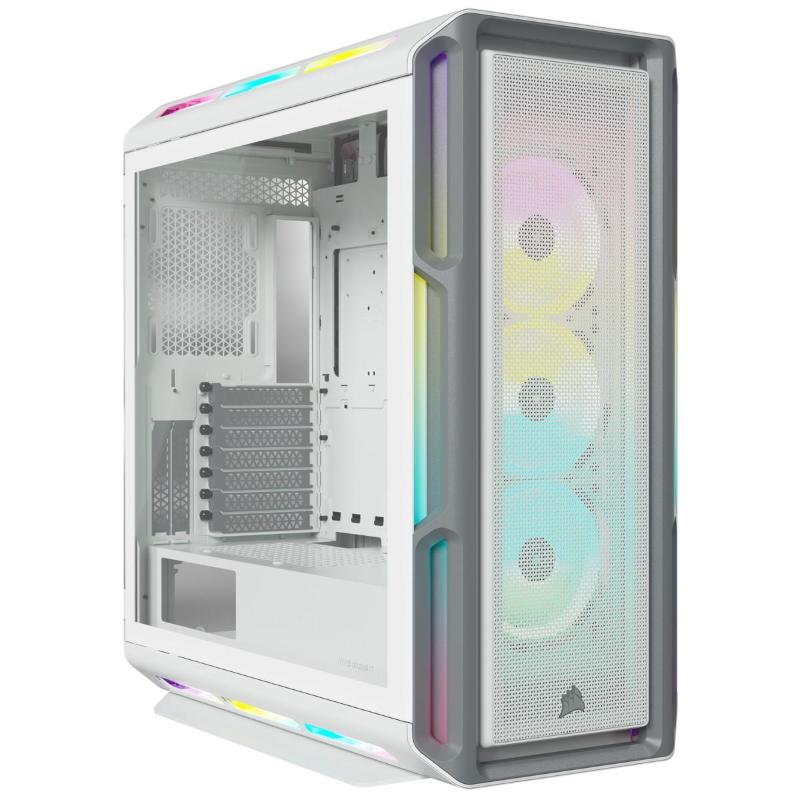 Corsair icue 5000t rgb midi tower bianco