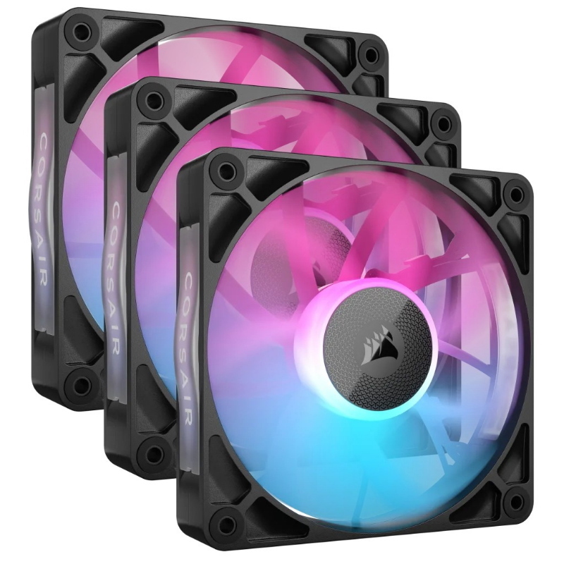 Corsair icue link rx120 rgb case per computer ventilatore 12 cm nero 3 pz
