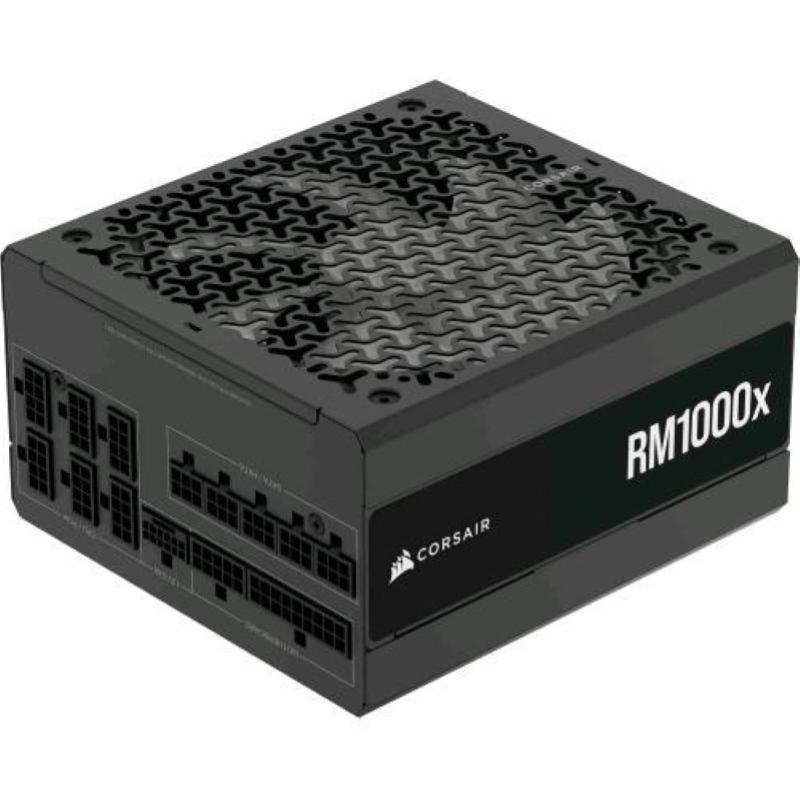 Corsair rm1000x alimentatore 1.000 w atx 3.1 80 plus gold cybenetics gold certificato completamente modulare a basso rumore nero