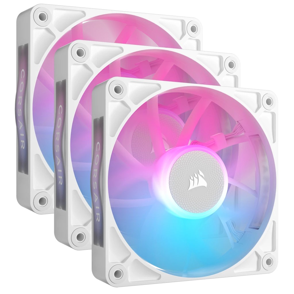 Corsair Starter Kit Tre Ventole Pwm Da 120 Mm Icue Link Rx120 Rgb Bianco
