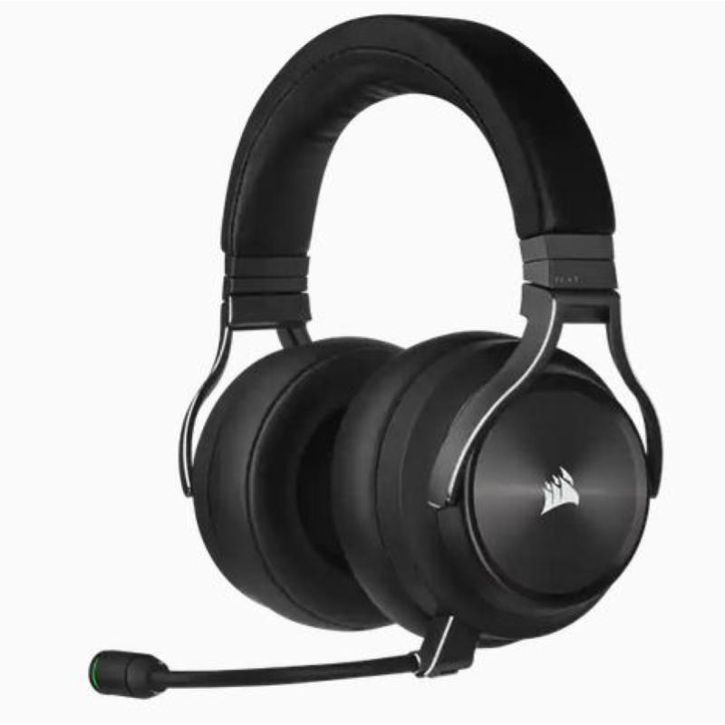 Corsair virtuoso xt high-fidelity icue cuffie con microfono wireless padiglioni in memory foam nero