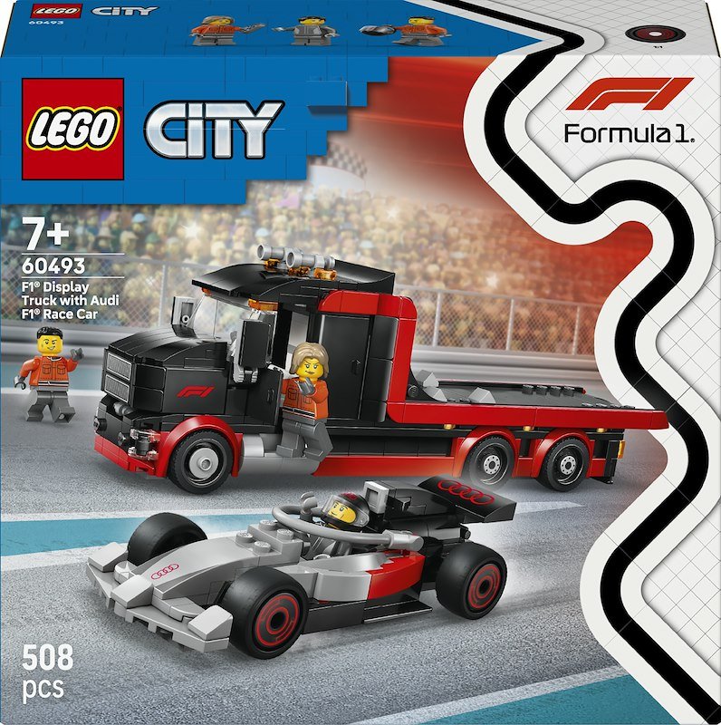 COSTRUZIONI LEGO City Formula 1 Display Truck F1® con auto da corsa Audi - 60493
