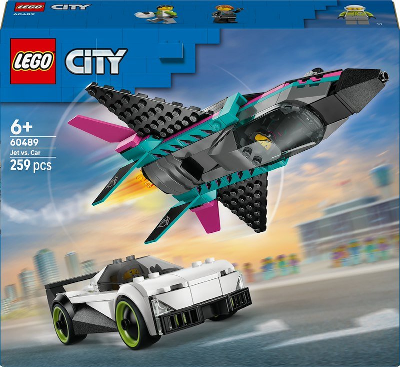 COSTRUZIONI LEGO City Great Vehicles Jet contro Auto sportiva - 60489