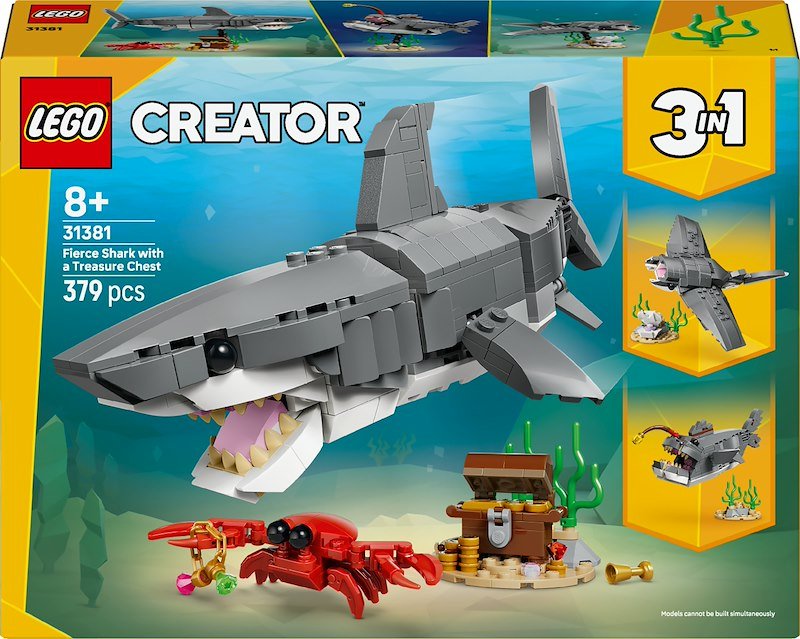 COSTRUZIONI LEGO Creator Squalo con scrigno del tesoro - 31381