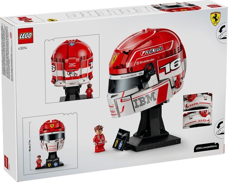 COSTRUZIONI LEGO Editions Formula 1 Casco di Charles Leclerc Scuderia Ferrari HP - 43014