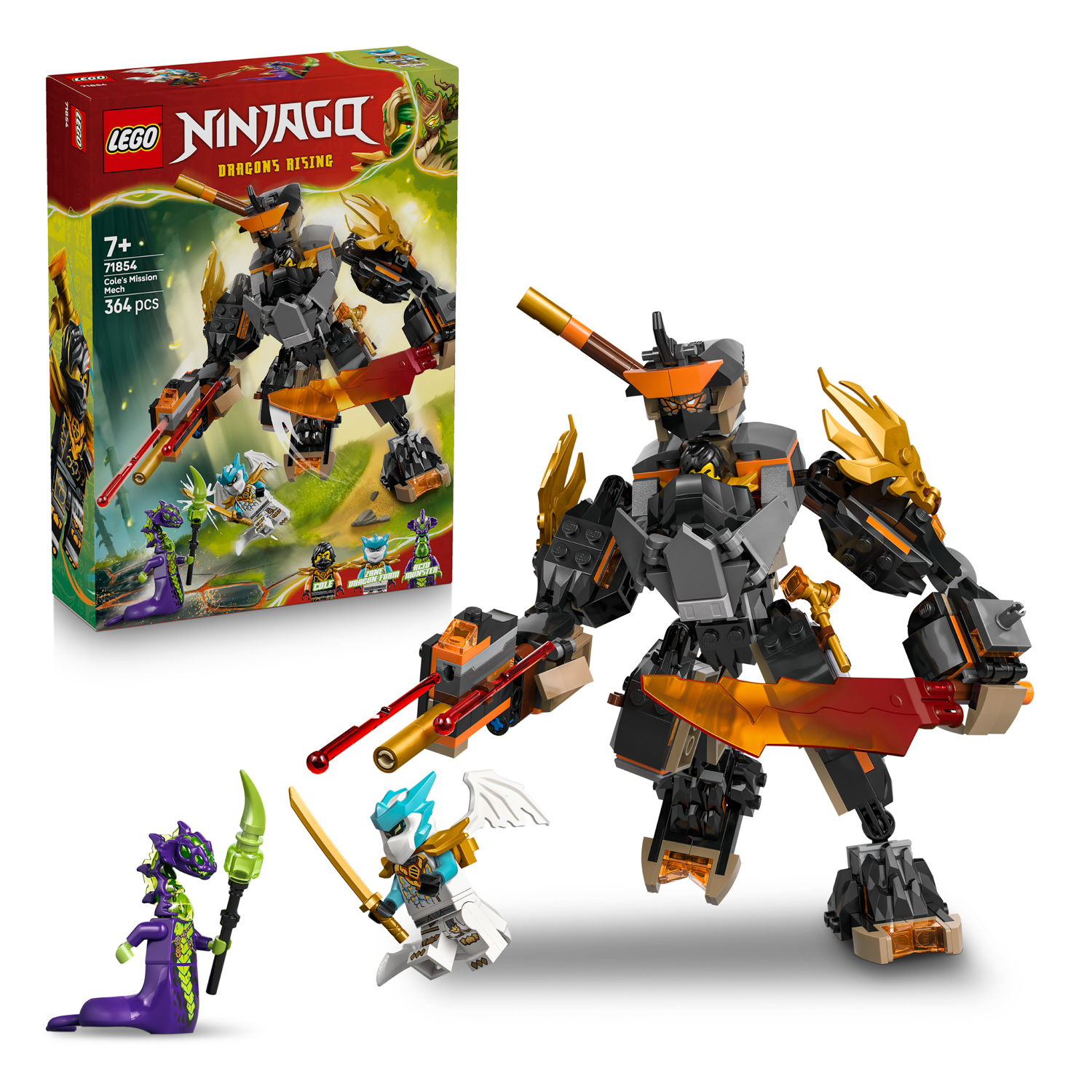 COSTRUZIONI LEGO Ninjago Mech della missione di Cole e drago Zane - 71854