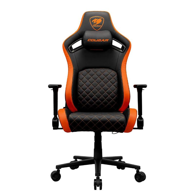 Cougar gaming cgr-dfl sedia gaming imbottita nero/arancione