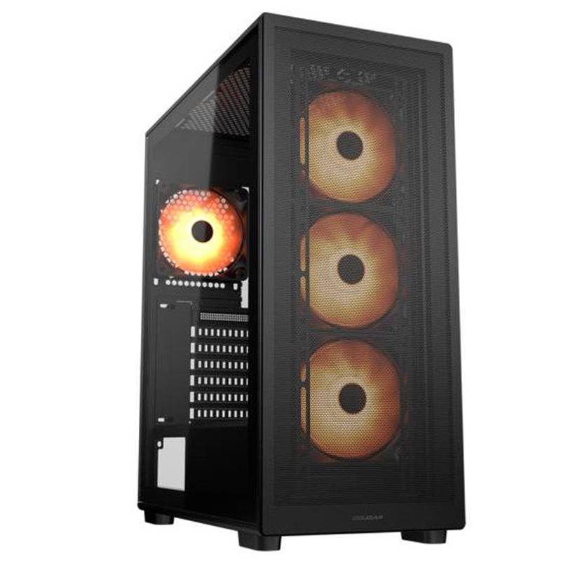Cougar mx220 rgb (black) - pc case mid tower - ventola rgb 3*120+120mm