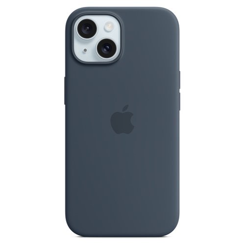 Cover iPhone 15 Silicone compatibile con MagSafe Storm Blue
