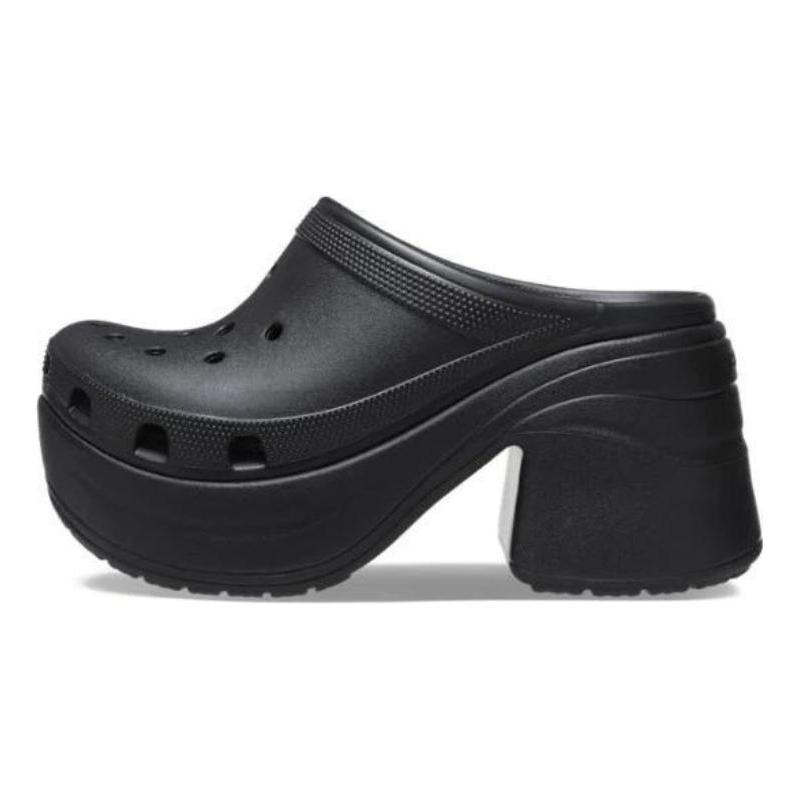 Crocs Siren Clog Scarpe nere con fori a suola spessa 8,8 cm Unisex nero 39-40 nero