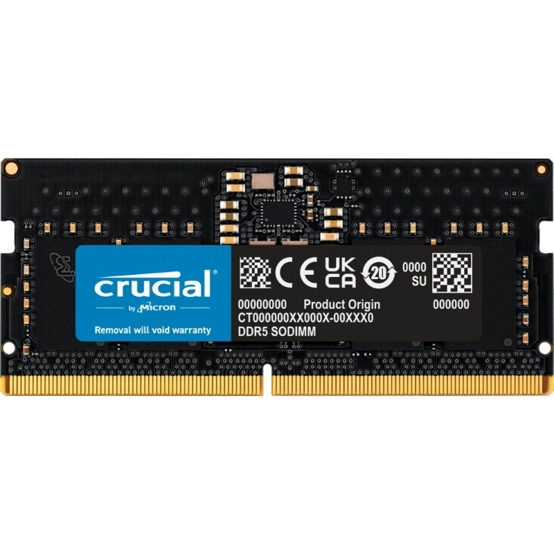 Crucial 8gb (1x8gb) ddr5-5600 cl 46 so-dimm ram notebook speicher memoria 5600 mhz data integrity check (verifica integrità Crucial 8gb (1x8gb) ddr5-5600 cl 46 so-dimm ram notebook speicher memoria 5600 mhz data integrity check (verifica integrità