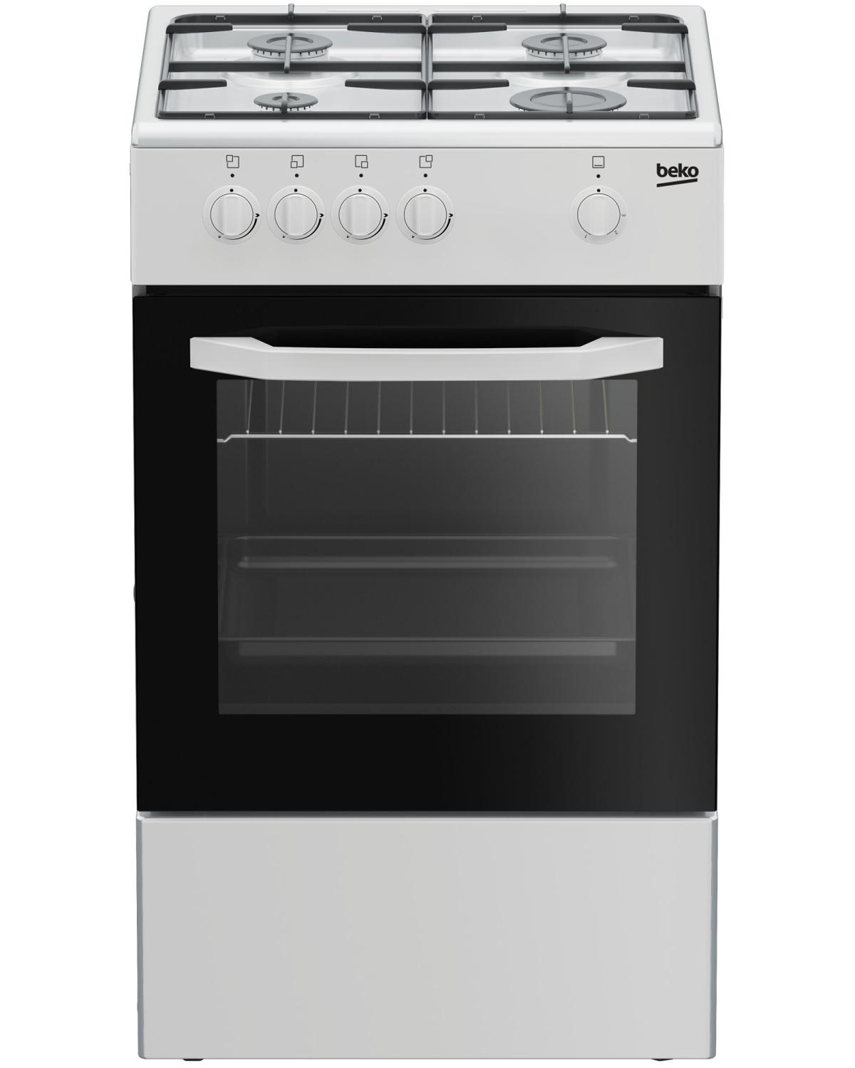 Cucina A Gas Csg42001fw 4 Fuochi A Gas Forno Gas Dimensioni 50 X 50 Cm Colore Bianco - Beko