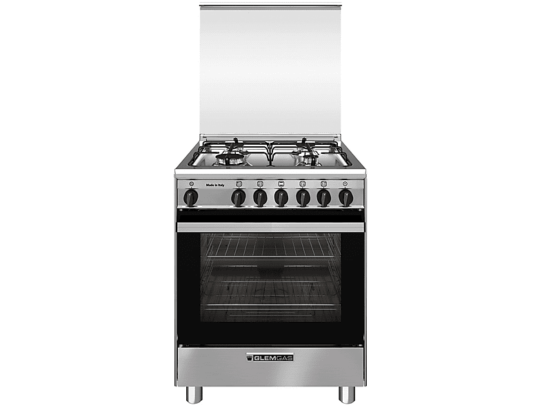 CUCINA GLEM SA664VI, a libera installazione, piano cottura Gas, 4 fuochi, Funzione aria calda, Dimensioni: L 60 cm, A 85 P cm