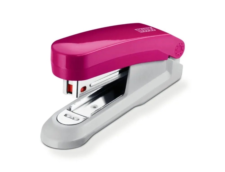 Cucitrice da tavolo Novus Evolution E15 Fresh - Fino a 15 fogli - Cucitura e aggraffatura precise - Include 200 punti metallici n. 10 - Rosa/Grigio Cucitrice da tavolo Novus Evolution E15 Fresh - Fino a 15 fogli - Cucitura e aggraffatura precise - Include 200 punti metallici n. 10 - Rosa/Grigio