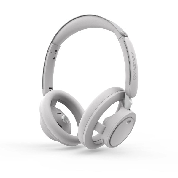Cuffie Bluetooth Energy Systems Open Design - Tecnologia Open Sound - Design ergonomico - Connessione multipoint - Fino a 40 ore di autonomia - Microfono con riduzione del rumore ENC - Assistente vocale - Bianco
