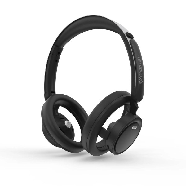 Cuffie Bluetooth Energy Systems Open Design - Tecnologia Open Sound - Design ergonomico - Connessione multipoint - Fino a 40 ore di autonomia - Microfono con riduzione del rumore ENC - Assistente vocale - Nero