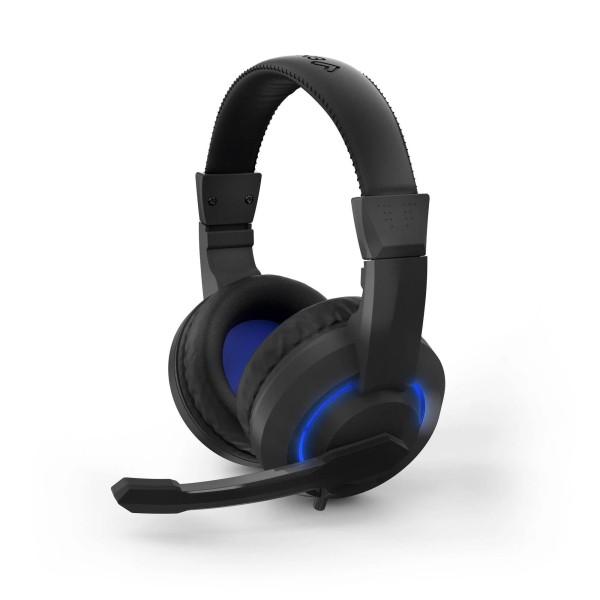 Cuffie da gaming Energy Systems Halo - Microfono pieghevole - Illuminazione a LED - Archetto regolabile - Padiglioni auricolari imbottiti - Controllo in linea - Nero
