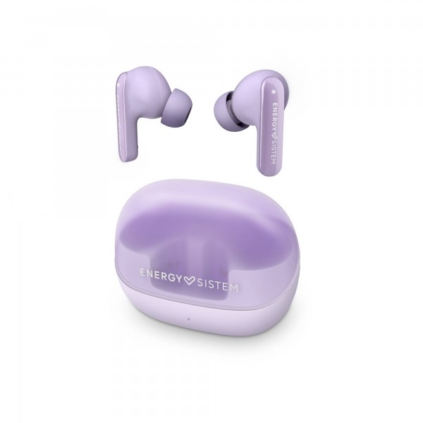 Cuffie Energy Sistem ANC - Cancellazione del rumore - Durata della batteria 25h - Bluetooth 5.4 - Resistenza IPX4 - Materiali riciclati - Colore viola