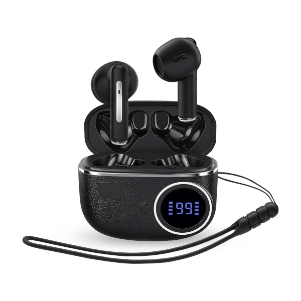 Cuffie Energy Sistem ChargeView TWS - Bluetooth 5.4 - Tecnologia True Wireless - Autonomia 20h - Display con Stato Batteria - Colore Nero