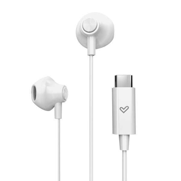 Cuffie Energy Sistem - Suono HD - Connessione Type-C - Microfono integrato - Controllo riproduzione - Leggere e comode - Imballaggio riciclato - Bianco