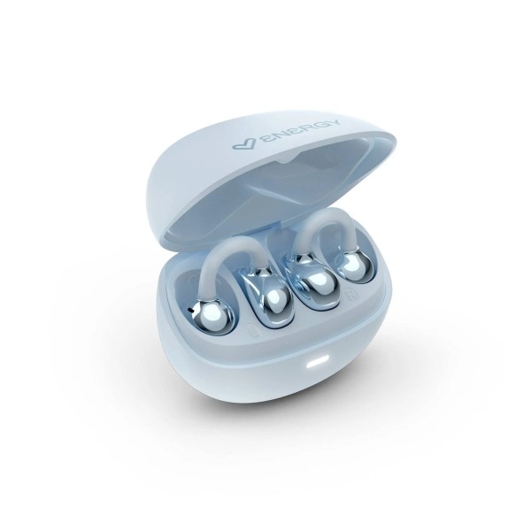 Cuffie Energy Systems StreetPods Open Sound - True Wireless Stereo - Bluetooth 6.0 - Fino a 20 ore di autonomia - Microfono e assistente vocale integrati - Design ergonomico degli auricolari - Blu