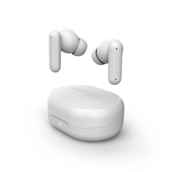 Cuffie wireless Energy Sistem Chill - Bluetooth 6.0 - Cancellazione attiva del rumore - Bassi profondi - Chiamate vocali di alta qualità - Durata della batteria di 21 ore - Modalità a bassa latenza - Assistente vocale integrato - Bianco