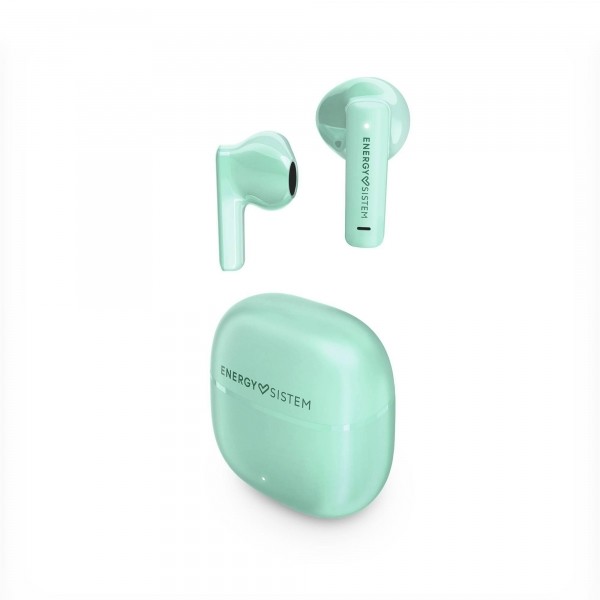 Cuffie wireless Energy Sistem True - Bluetooth 5.4 - Bassi profondi - Durata della batteria 20 ore - Materiali riciclati - Assistente vocale integrato - Verde