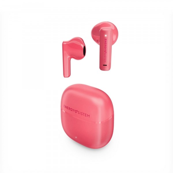 Cuffie wireless Energy Sistem True - Bluetooth 5.4 - Durata della batteria 20 ore - Bassi profondi - Materiali riciclati - Assistente vocale integrato - Rosso