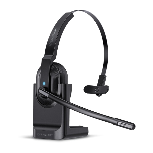 Cuffie wireless Energy Sistem Voice Pure Office - Bluetooth 5.0 24 GHz - Connessione multipunto per telefono e computer - Microfono con cancellazione del rumore - Nero