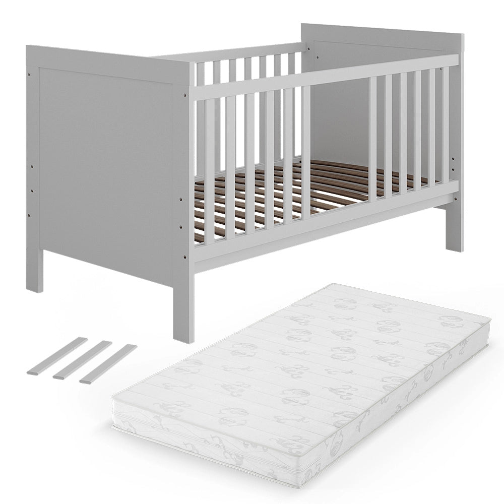 Culla Ajaton Bianco 144.4 x 83 cm con materasso Vitalispa