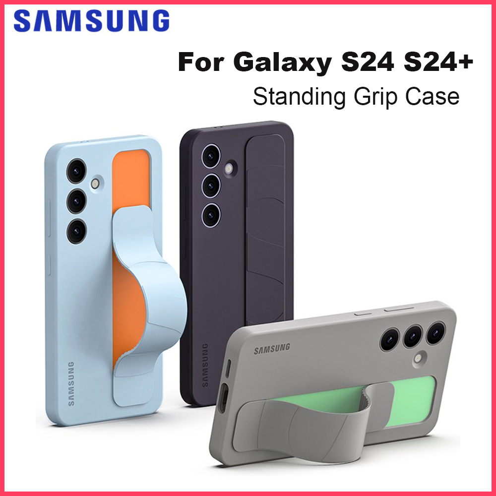 Custodia per smartphone con impugnatura in piedi originale per Samsung Galaxy S24 S24+ S24Plus