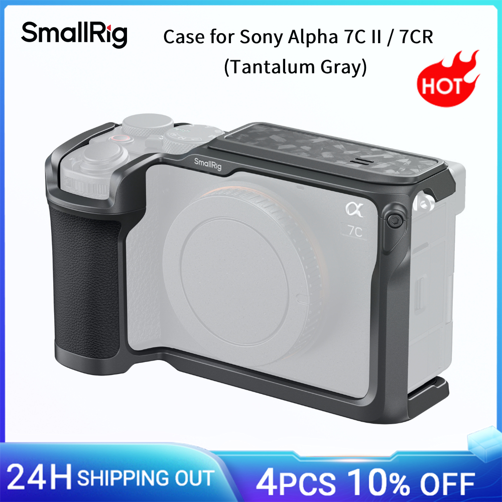Custodia SmallRig per Sony Alpha 7C II / 7CR Grigio Tantalum con Copri Hot Shoe Integrato, Impugnatura Ergonomica e Protezione Completa -5560