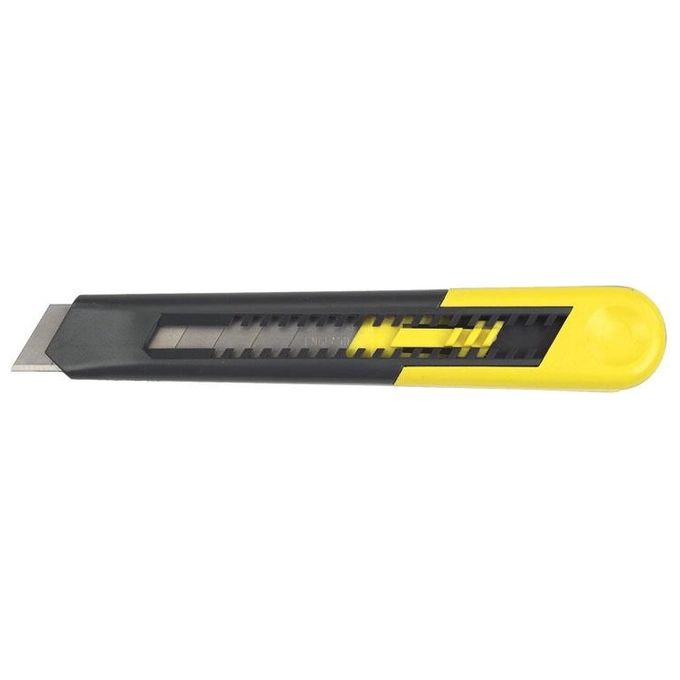 Cutter a spezzare Sm18 (160mm) lama acciaio 8 elementi 18 mm Nero e Giallo 110151