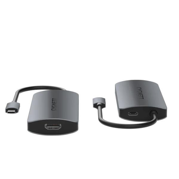 Cygnett Unite Pocketmate Hub 6 in1 Usb-C : 1 Hdmi 4K 2 Usb-A 1 100W Pd Pass-Through 1 Micro Sd Card 1 Nero CY3317HUBC2