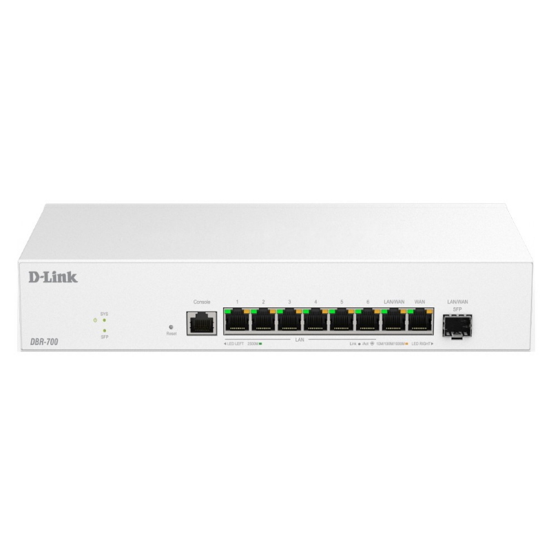 D-link dbr-700 router cablato 2.5 gigabit ethernet bianco D-link dbr-700 router cablato 2.5 gigabit ethernet bianco
