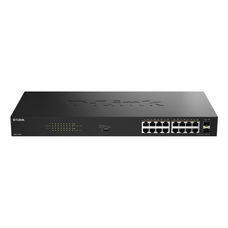 D-link dgs-1018p non gestito gigabit ethernet (10/100/1000) supporto power over ethernet (poe) nero