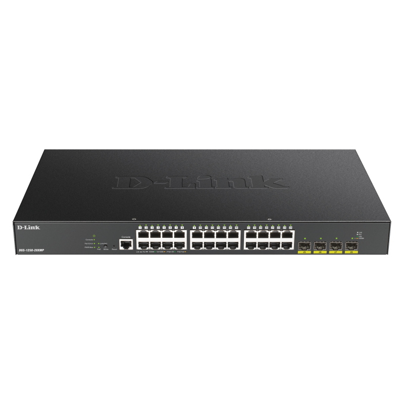 D-link dgs-1250-28xmp gestito l3 gigabit ethernet (10/100/1000) supporto power over ethernet (poe) nero
